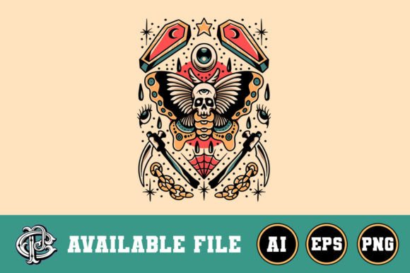 Download Death Butterfly Tattoo Flash Design - Butterfly Collection