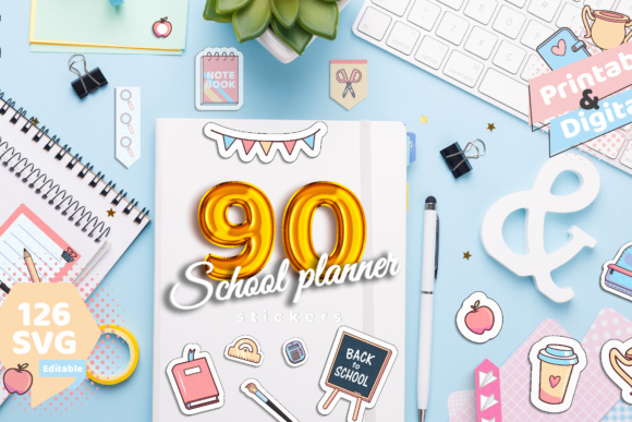 Download School Planner Digital Stickers - Digital stickers Collection