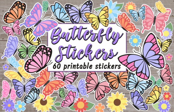 Download Butterfly Stickers Bundle Printable Png - Butterfly Collection