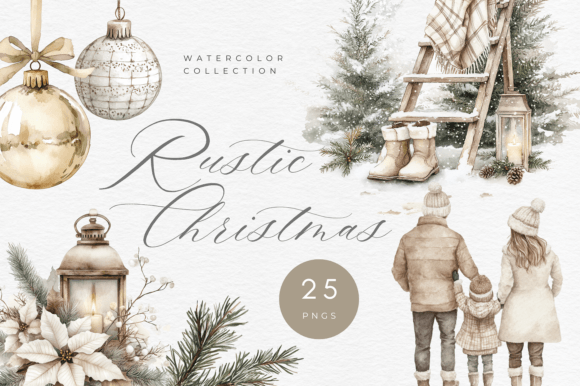 Download Rustic Boho Christmas Clipart - Premium Resources