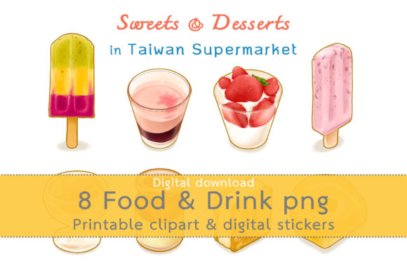 Download Taiwan Supermarket Digital Stickers Bundle - Digital stickers Collection
