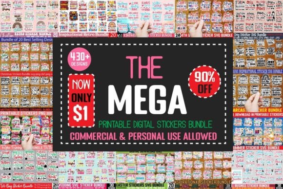 Download Printable Digital Stickers Bundle - Digital stickers Collection
