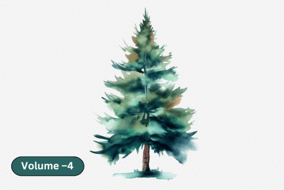 Download Watercolor Christmas Tree Clipart –4 - Premium Resources
