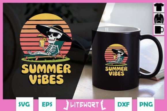 Download Summer Vibes Skeleton Funny Beach SVG - Funny beach svg Collection