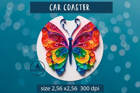 Download 3d Butterfly Coaster Sublimation - Butterfly Collection